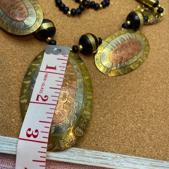 New Tribal brass copper beaded necklace - Picture 7 of 12